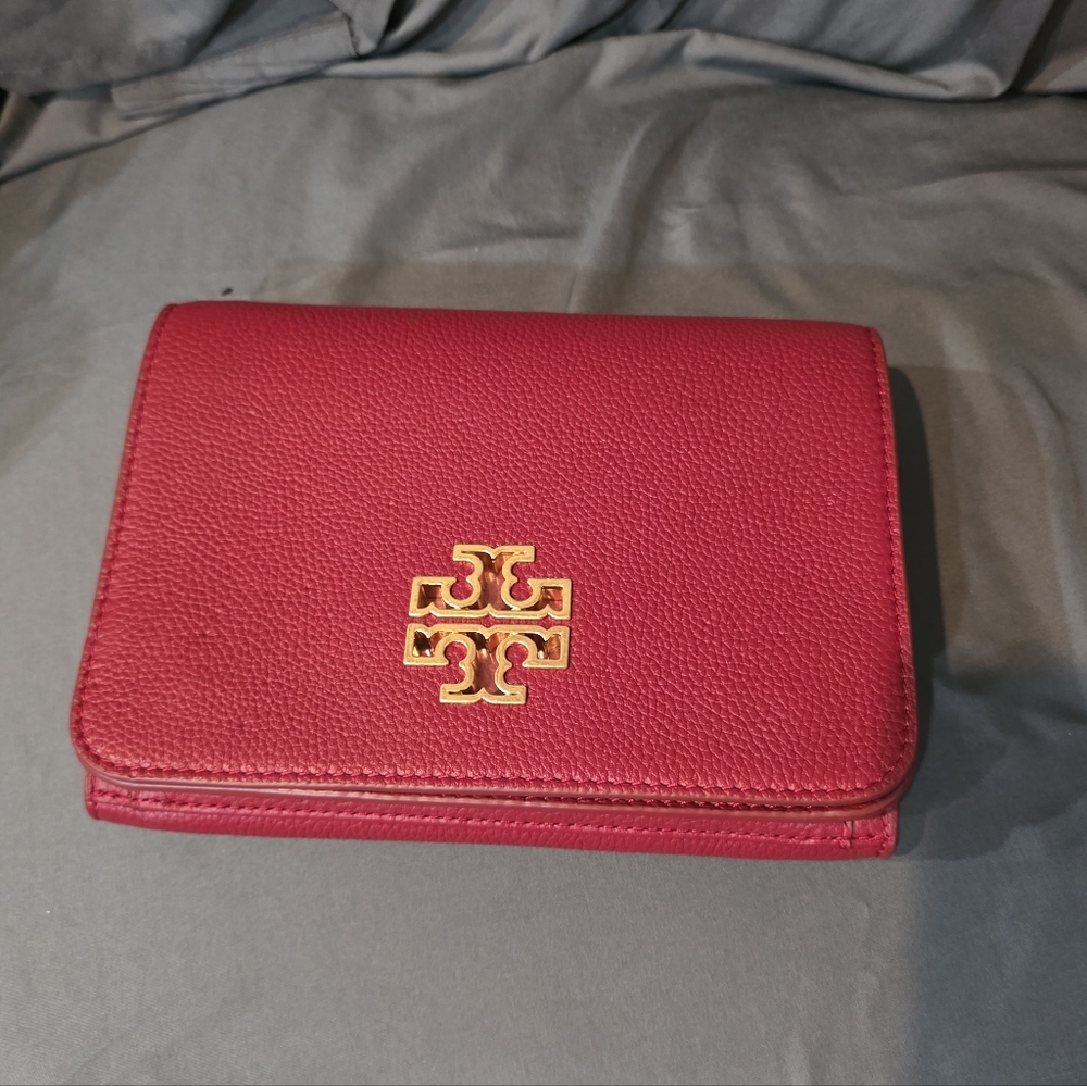 Tory Burch Cherry Red Leather Wallet
